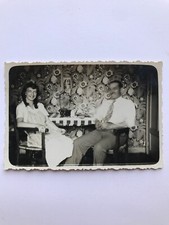 Snapshot Photo originale vintage couple papier peint décor - SB666