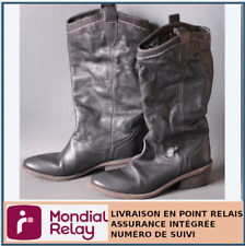 PAIRE DE BOTTES - CUIR NOIRE