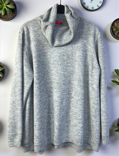 Pull gris col roulé - , tissaia