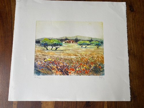 Lithographie kerfily signe - de,