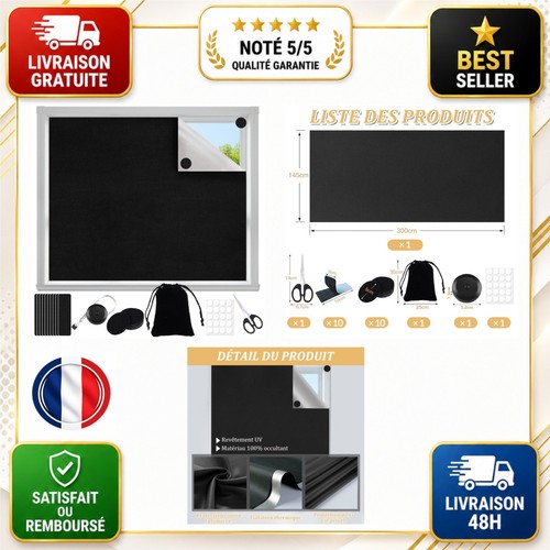 Store occultant sans perçage