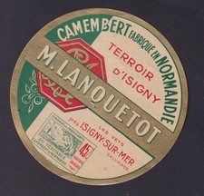 Ancienne étiquette Fromage France BN200104 Camembert Lanquetot