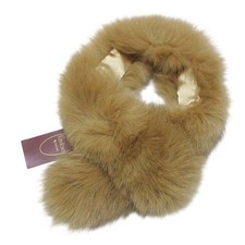 Tour de cou femme Moonbat en fourrure de renard beige étiqueté INUTILISÉ,...