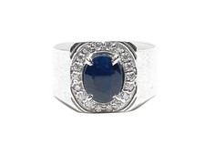 Saphir Bleu Moissanite Mariage