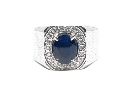 Saphir bleu moissanite mariage - saphir,