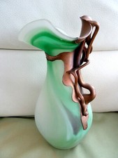 Vase en pate de Verre , Pour de Fleurs ,  Plante , Interieur  - H = 32 cm