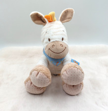 Peluche doudou zèbre blanc