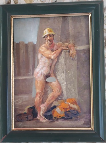 Peinture huile homme - peinture,