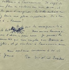 Lettre illustrée de Max Ernst