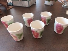 6 Gobelets Ou Tasse A café  Neud  Faïence De SALINS LES BAINS du Jura 39 Hauteur