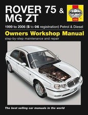 75 MG ZT Petrol Die 99-06 Revue technique Haynes ROVER Anglais Etat - NEUVE POR