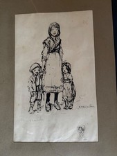 Théophile-Alexandre STEINLEN (1859-1923) Petite mère. Vers 1915. Zincographie