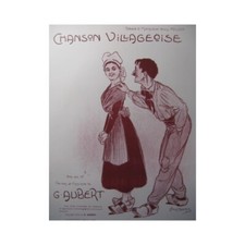 AUBERT Gaston Chanson Villageoise Pousthomis Chant Piano 1910