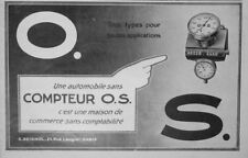  PUBLICITÉ DE PRESSE 1911 COMPTEUR O.S TOUS TYPES TOUTES APPLICATIONS - SEIGNOL