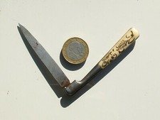 BEAU COUTEAU CORSE ANCIEN avec MANCHE EN CORNE / OUVERT 14,7cm