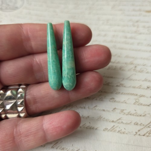 Amazonite gouttes dormeuses - amazonite, 2