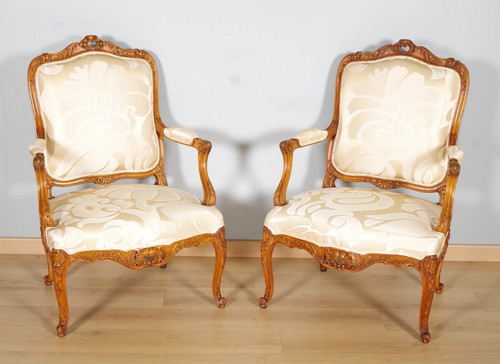 Paire fauteuils régence - fauteuils,