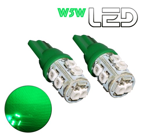 Ampoules led w5w - ampoules, vert