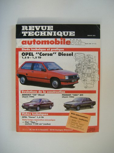 Revue technique rta opel corsa - revue,