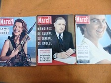 Lot de 3 Revues PARIS MATCH  1954 - 1955   N°228  / 289 / 267