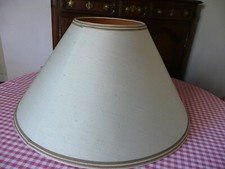 Grand abat-jour ancien soie sauvage excellent état   6 5,5 cm x 38,5 cm