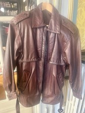 Veste En Cuir Mac Douglas  - Vintage 1970s Aviator Style Leather Jacket