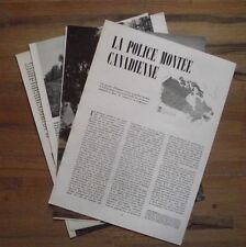 Article presse La police montée canadienne, 1952 , photos