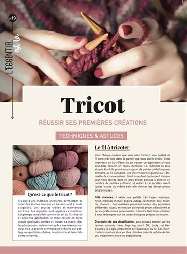 Tricot réussir ses - tricot:,