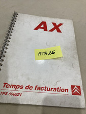 Citroën automobile AX manuel des temps de réparation facturation avril 1990