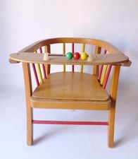 FAUTEUIL WC ENFANT EN BOIS DESIGN BAUMANN ANNÉES 60 70 VINTAGE 1970