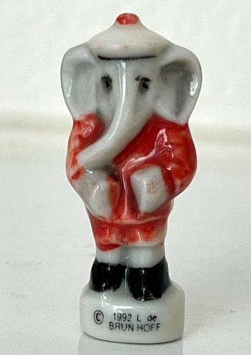 Fève vintage babar brun - babar, de