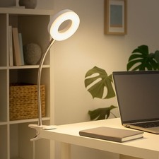 Lampe De Table Lampe À Pince Spot Mobile Moderne Blanche 1X LED H 21 Cm