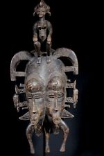 Art Africain Masque Kpelie Double Visage Senoufo Senufo African Mask - 41 Cms