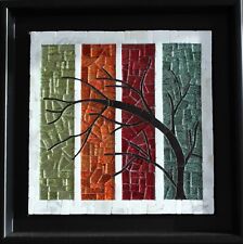 tableau en mosaïque contemporaine (marbre, pâtes de verre)