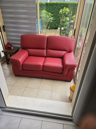 Canapé cuir convertible - cuir,