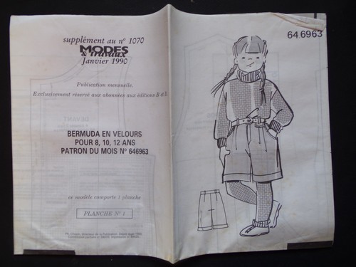 Patron modes et travaux - patron,