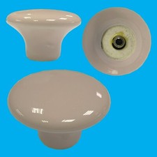 2x 32mm Vitré Céramique Porte Boutons Beige/Crème Armoire,Armoire,Tiroir,Poignée