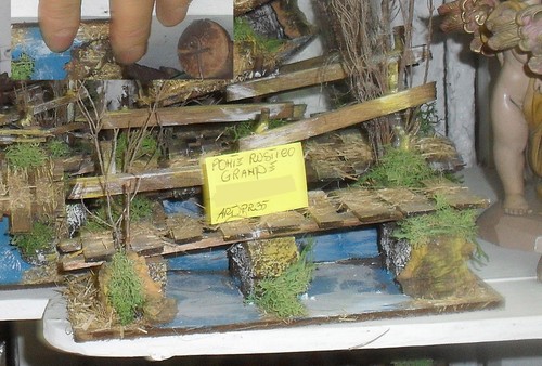 Miniature crèche pont bois - pont, en