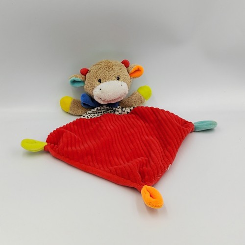 Doudou plat girafe vache - , beige