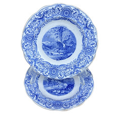 2 Assiettes parlantes faïence