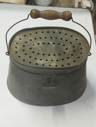 Ancienne bourriche zinc - ancienne, en