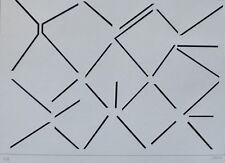 Geneviève Claisse Composition Geometrique Main Signée Geneviève Français Artiste