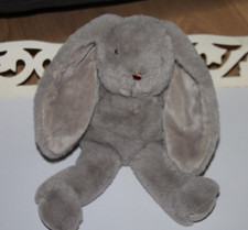 DOUDOU PELUCHE  TEDDY KOMPANIET LAPIN GRIS (ecofriends) 32/49 cm NEUF LIEN