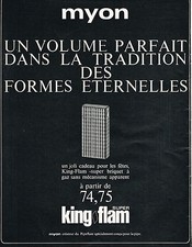 PUBLICITE ADVERTISING  1966   MYON  briquet  super KING FLAM