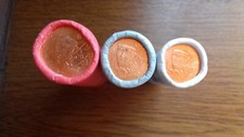 france 2008  3 rouleaux non aveugles 1 2 5 cents