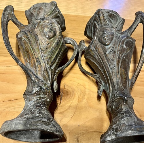 Art nouveau regule - art, paire