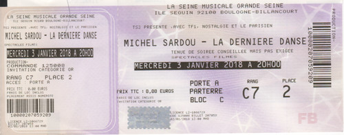 Michel sardou ancien billet - sardou,