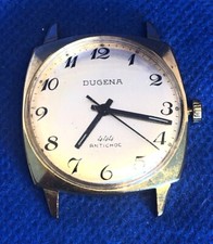VINTAGE Montre Watch Uhr DUGENA 444 Antichoc DUGENA 683 PUW 460 For Parts Pièces