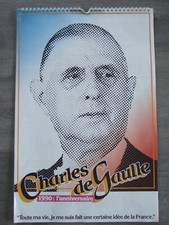 CALENDRIER 1990 anniversaire décès du GENERAL CHARLES DE GAULLE