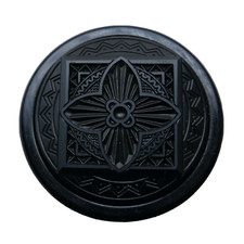 Bouton ancien - Verre noir mat